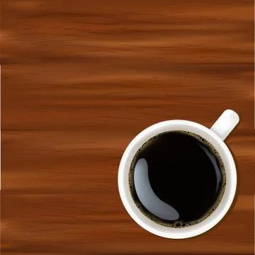 White cup with coffee Illustrazione stock