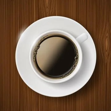 White cup with coffee 스톡 일러스트