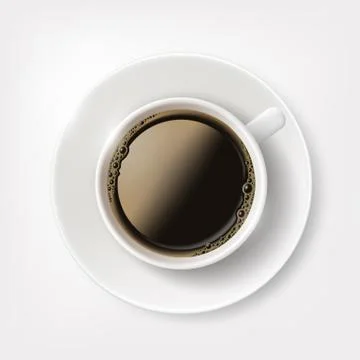 White cup with coffee 스톡 일러스트