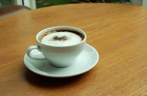 White cup coffee Stock Photos