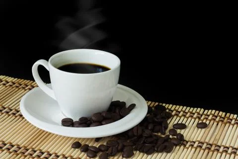 White cup of coffee Foto stock