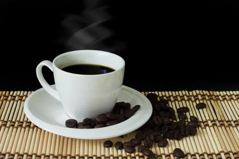 White cup of coffee Stock Photos
