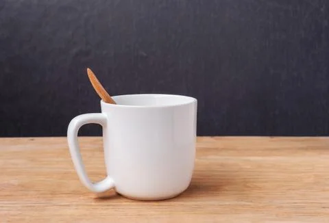 White cup of a coffee Stock Photos