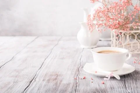 White cup of coffee Stock-Fotos