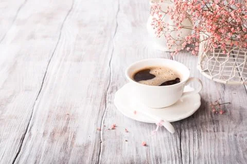 White cup of coffee Stock-Fotos
