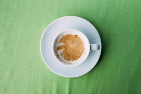 White cup of coffee. Stock Photos