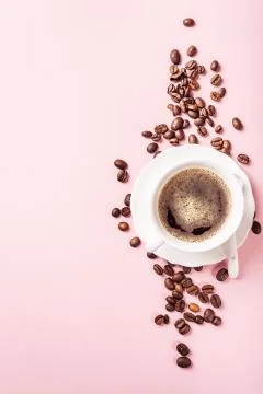White cup of coffee Stock Photos
