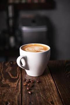 White cup of coffee Stock Photos