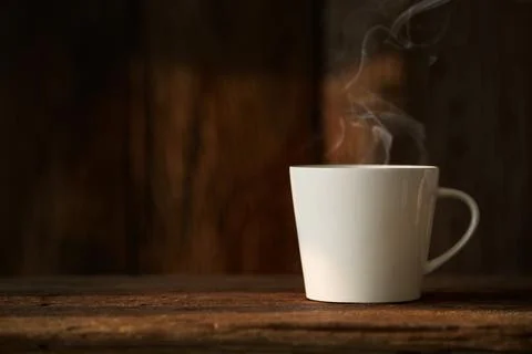 White cup of coffee Stockfoto's