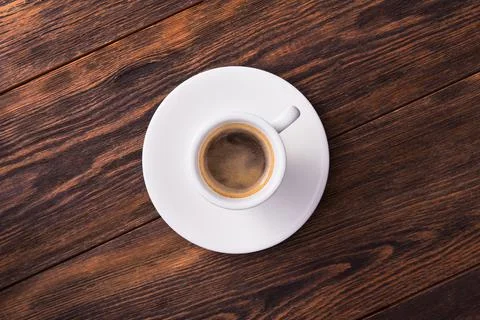 White cup with coffee Stock Photos