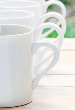 White cup handle Stock Photos