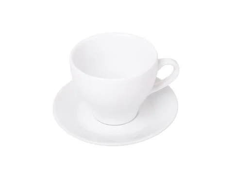 White cup isolated on white background Stock Photos