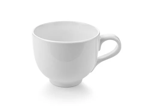 White cup isolated on white background Stock Photos