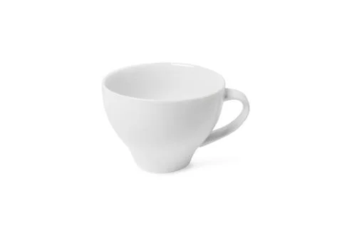 White cup isolated on white background. Ceramic coffee cup or tea mug for drink Stock Photos