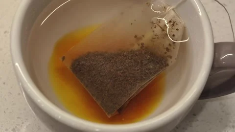 White cup with tea bag. Stock-Footage 338204748
