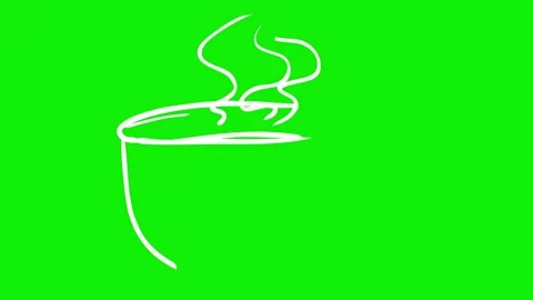 White cup of tea green Stock Footage 241083229