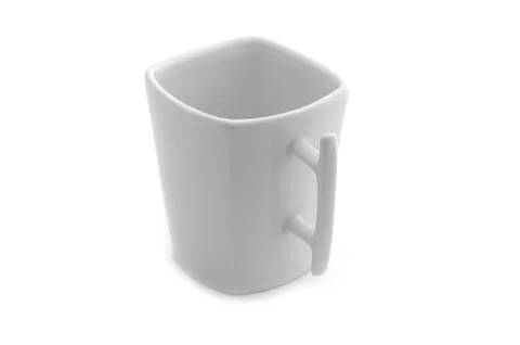 White cup on white Foto stock