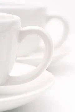 White cups Stock Photos