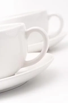 White cups Stock Photos