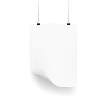 White Curled Paper A4 Note Memo With Shadow Stock Illustration