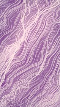 White curled wire futuristic pattern surrounded by pink mist. 3d rendering Illustrazione stock