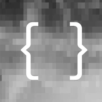 White Curly Bracket Icon Stock Illustration