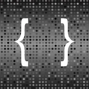 White Curly Bracket Stock Illustration