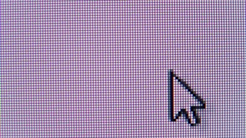 White cursor moves to the sides in white background Stock Footage 74250127