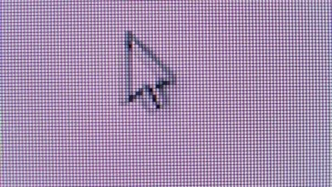 White cursor on white screen moves up and down Stock Footage 74250129