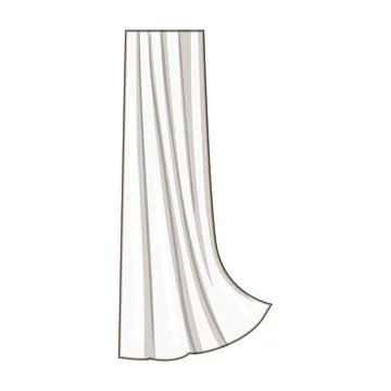 White curtain fabric texture hanging decorative background Stock Illustration