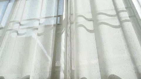 White curtain on window Stock Footage 96006289