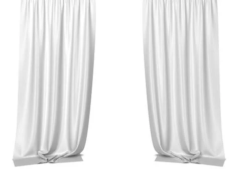 White curtains Stock Illustration