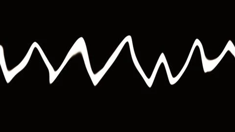 White curve line on black background, illustration, impulse Stock Illustration