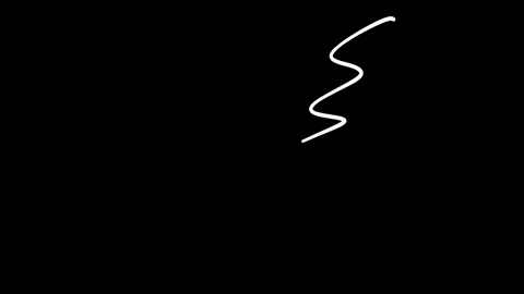 White curved arrow on black background Stock-Footage 333562016