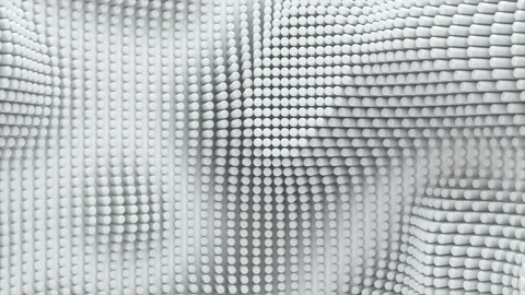 White Curved Grid Of Cylinders Loop Video stock 145102758