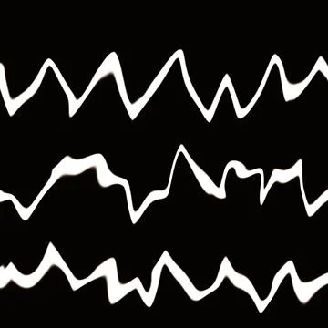 White curved lines on a black background, illustration Stock Illustration