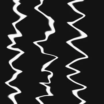 White curved lines on a black background, illustration, impulse ,vertical lines Stock Illustration