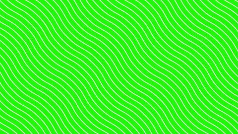 White curved lines in dynamic wave motion, green background. Future geometric Stock Illustration