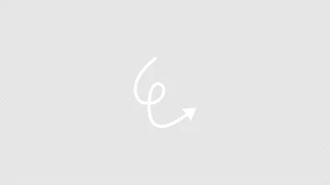 White curved loop arrow animated motion graphic Stock Footage 330433454