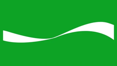 White curved motion line animation on green screen for minimalist video transiti Stock Footage 330881508