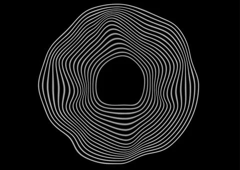 White curved twisted circular lines abstract futuristic tech background 스톡 일러스트
