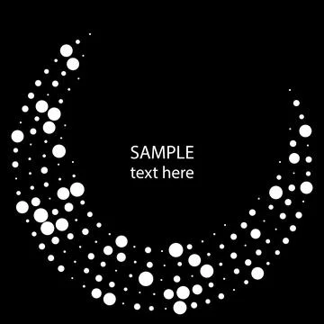 White curvy concentric halftone dotted stripes Stock Illustration