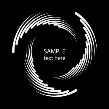 White curvy thick speed lines in spiral form Stock Illustration