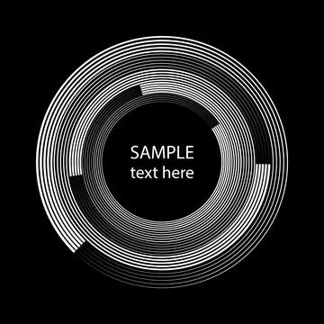 White curvy vector speed lines in round form Stock Illustration