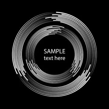 White curvy vector triangles in rounded form Stock Illustration