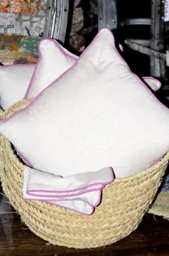 White cushions Stock Photos