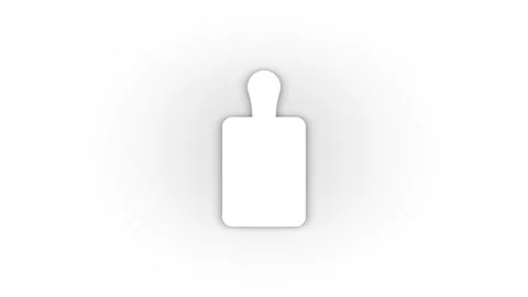 White cutting board icon with shadow isolated on white background. Stock Footage 201770026