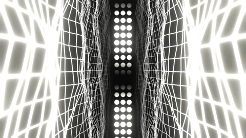 White Cyberspace Trance Style and Flashing Lights  Background VJ Loop in 4K Stock Footage 334718809