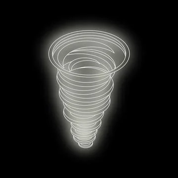 White cyclone spinning on dark background Stock Illustration