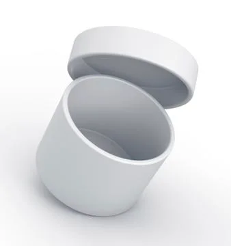 White cylinder box. Stock Illustration